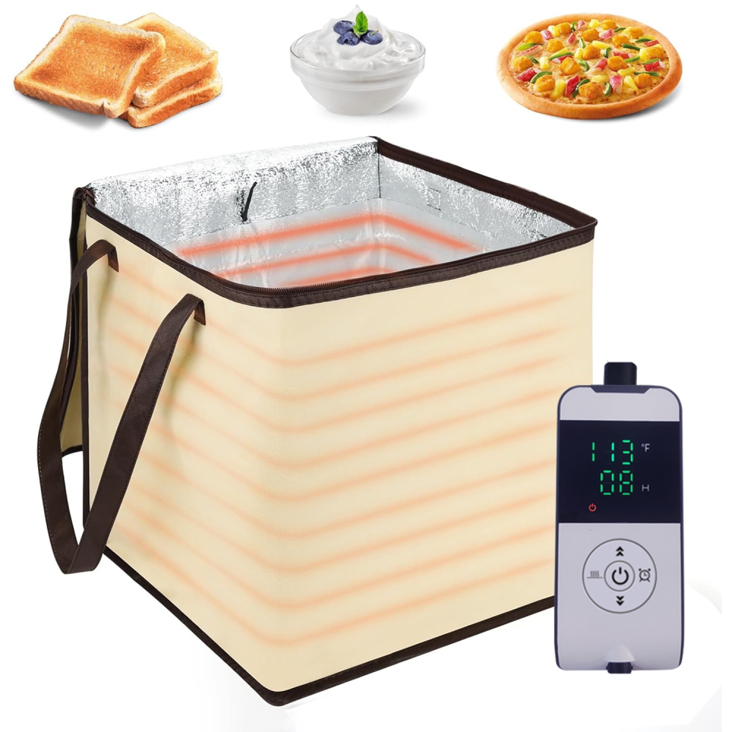 Dough Proofer with Heater, Bread Pizza Dough Proofing Box Temperature Control Proofing